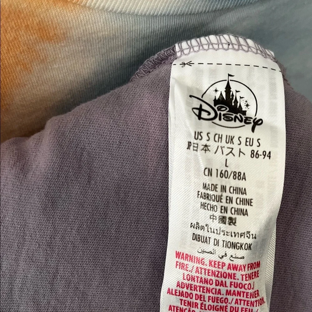 Walt Disney Pictures castle Graphic Tie Dye Tee Sz Large GUC - Picture 5 of 7